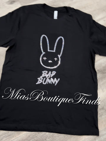 Bunny Rhinestone Adult T-shirt