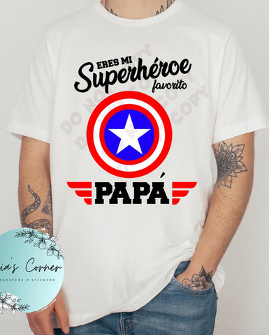 Papá superhéroe favorito t-shirt