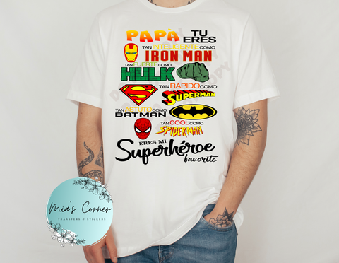 Superheroe papá t-shirt